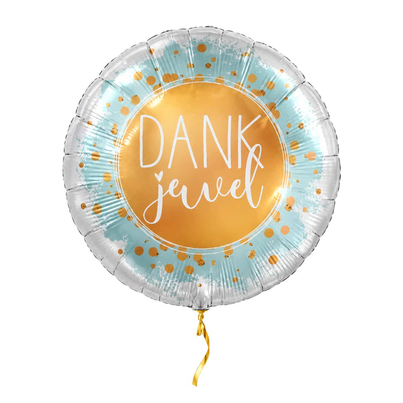 Dankjewel Helium Ballon met helium en gouden lint