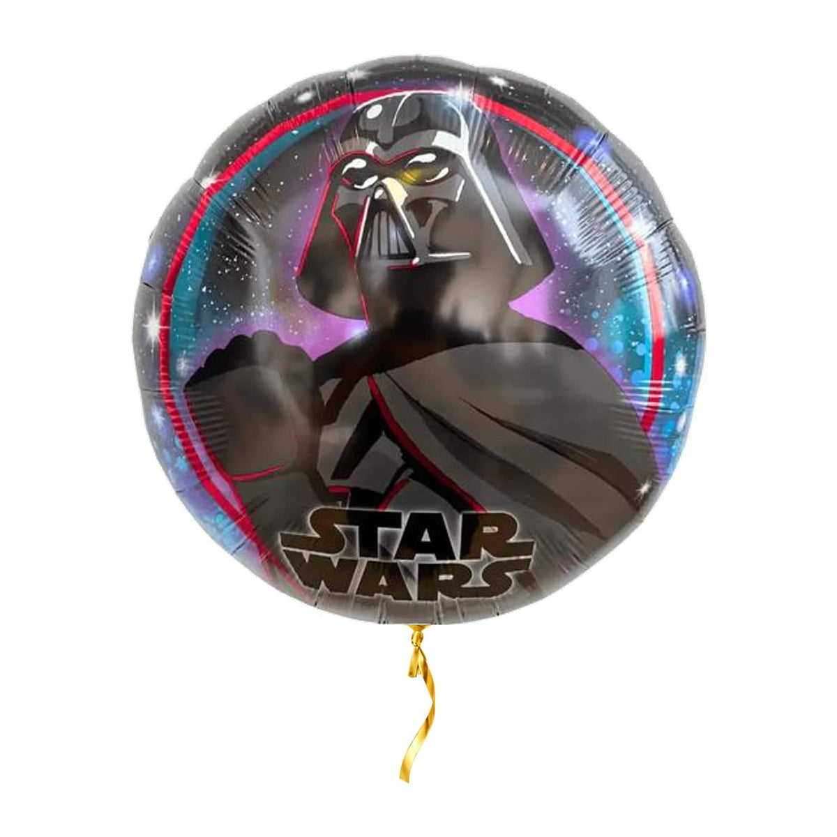 Darth Vader Helium Ballon – met helium gevuld, met gouden lint