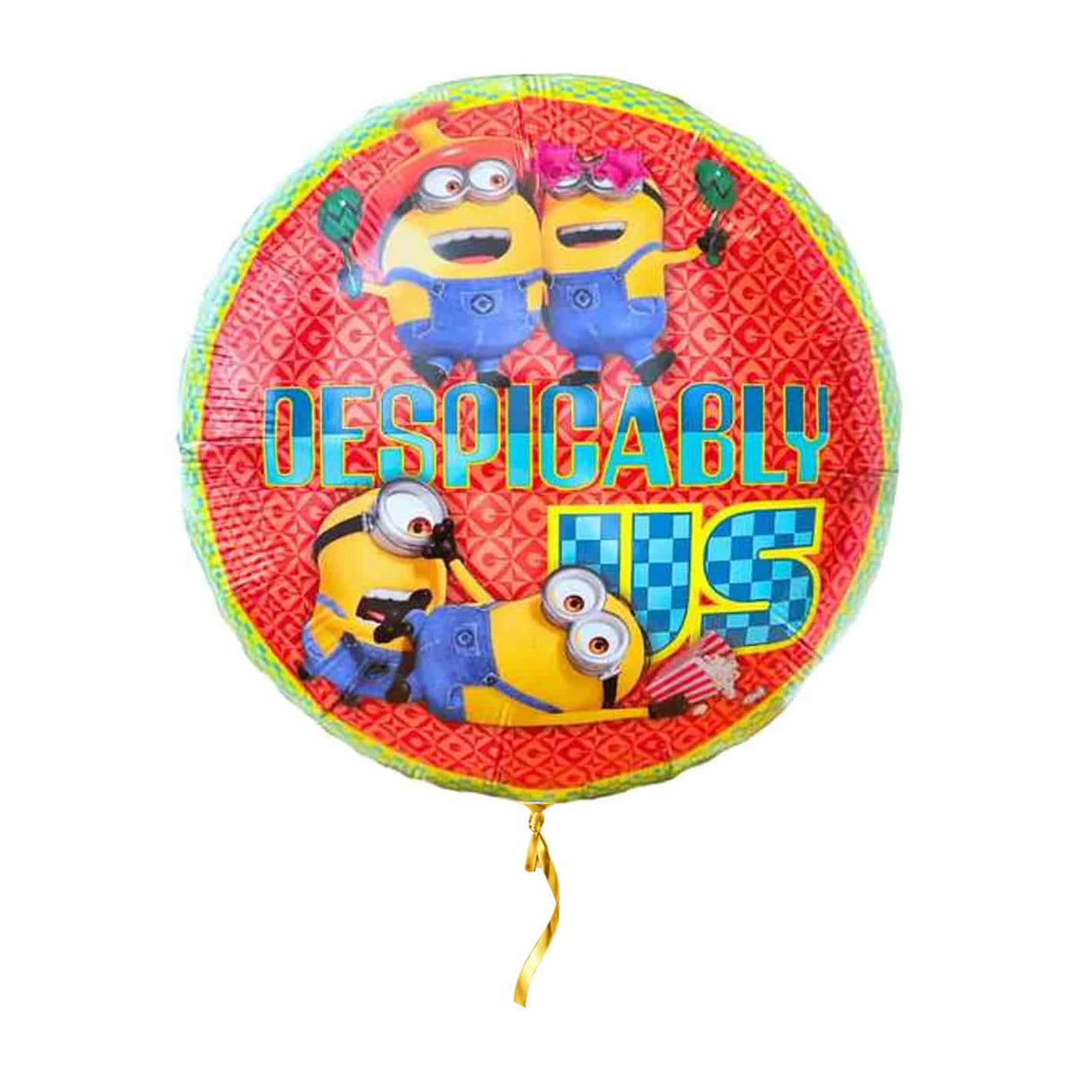 Despicably Us Minion Ballon – met helium gevuld, met gouden lint