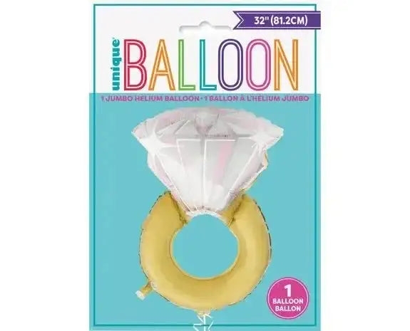 Diamant Ring Folie Ballon - 81 cm - Ballonnenshop.nl