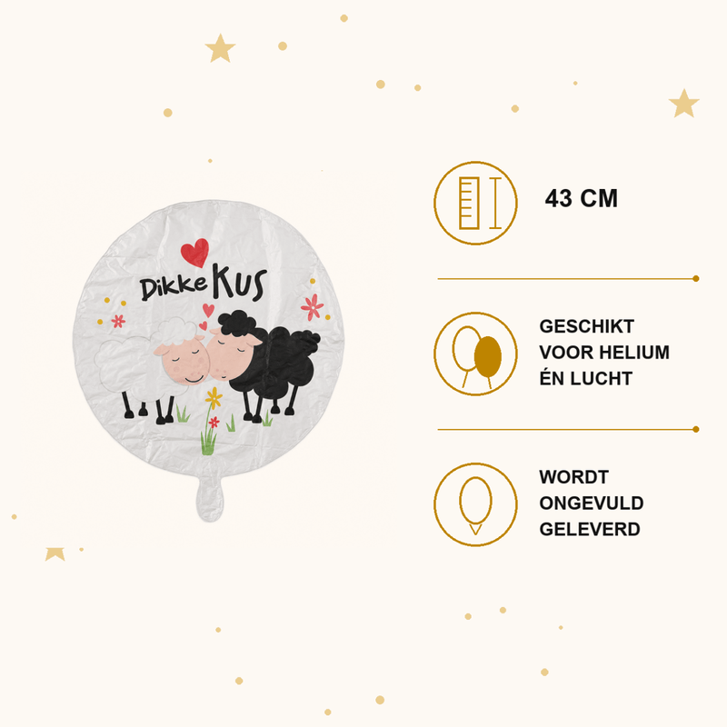 Dikke Kus Folie Ballon - 43 cm - Ballonnenshop.nl