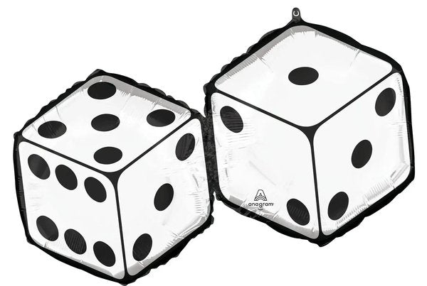 Dobbelstenen Helium Ballon - Gevuld Met Helium - 76cm - Ballonnenshop.nl