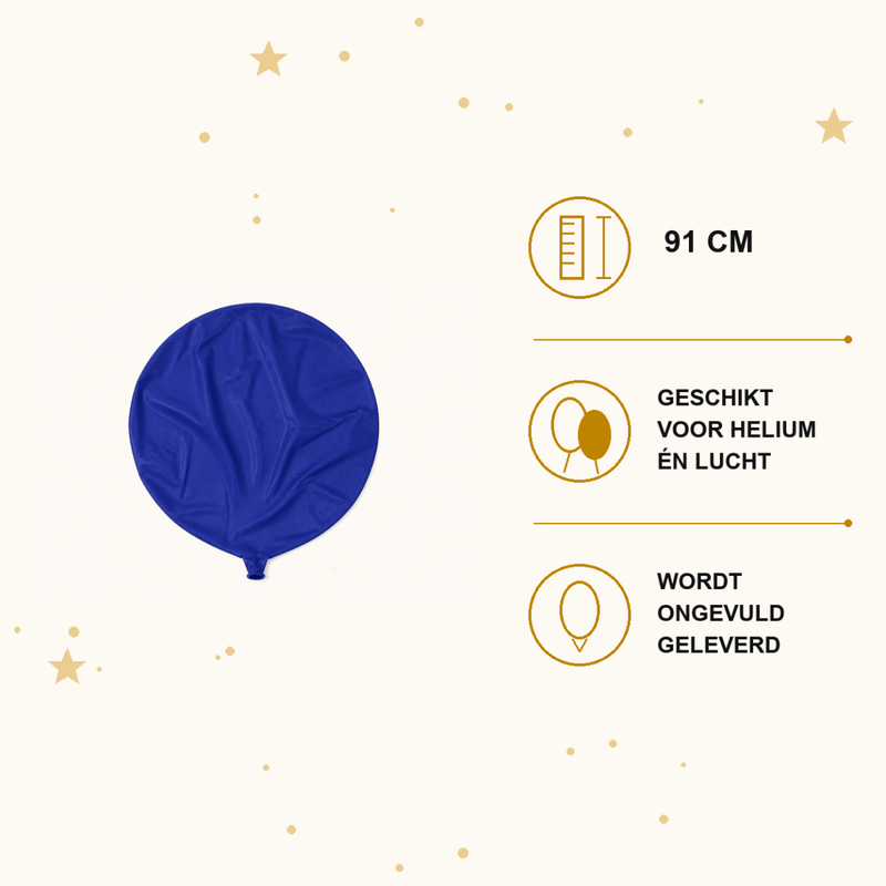 Donker Blauwe Mega Ballon XL 91 cm - Ballonnenshop.nl