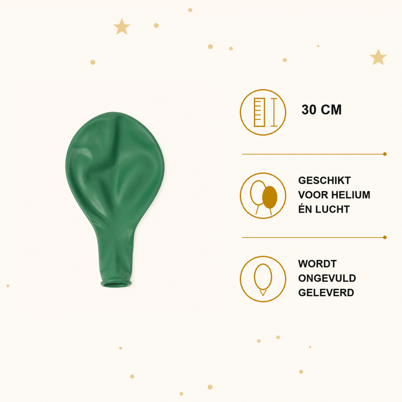 Donker Groene Ballonnen 10 Stuks 30 cm - Ballonnenshop.nl