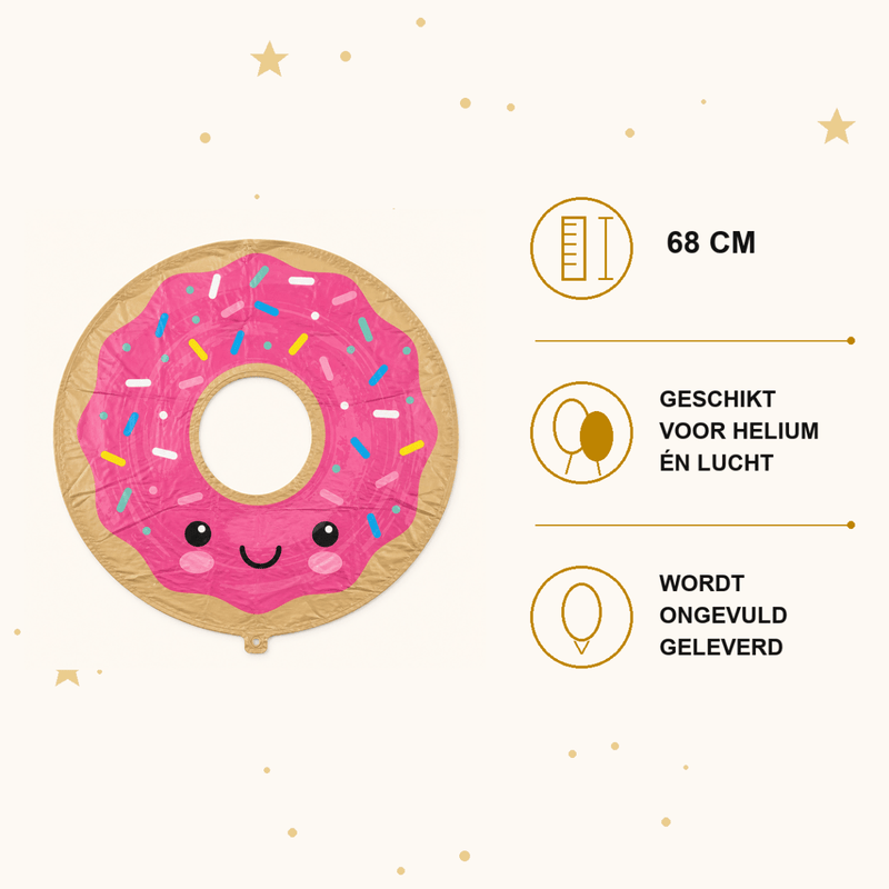 Donut Folie Ballon - 68 cm - Ballonnenshop.nl