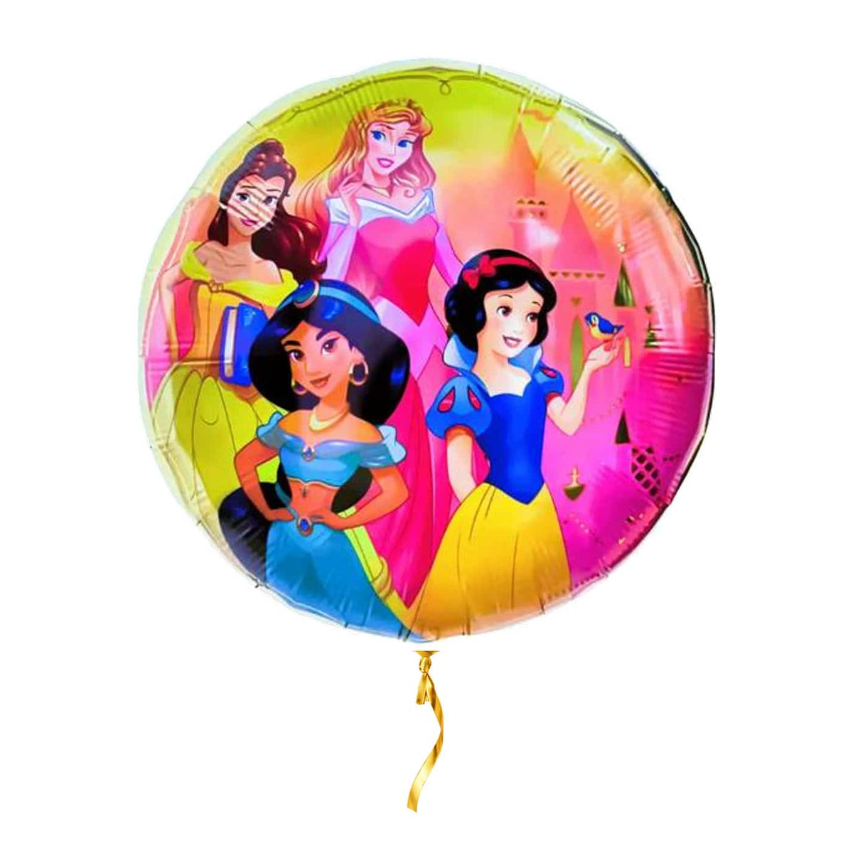 Disney Prinsessen Ballon – met helium gevuld, met gouden lint