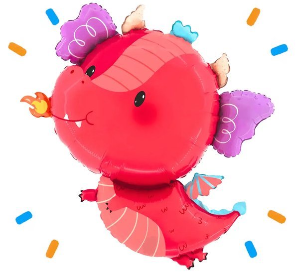Draak Dino Helium Ballon - Gevuld Met Helium - 74 cm - Ballonnenshop.nl