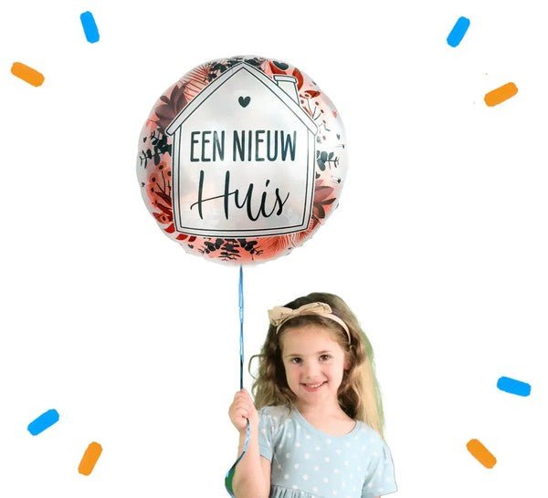 Een Nieuw Huis Helium Ballon - Gevuld Met Helium - 46 cm - Ballonnenshop.nl