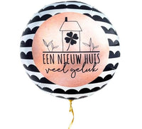 Een Nieuw Huis Veel Geluk Ballon - Gevuld Met Helium - 46 cm - Ballonnenshop.nl