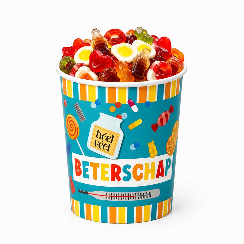 Een zoete oppepper voor iemand die beterschap kan gebruiken. Een klein gebaar dat laat voelen: ik denk aan je. - Ballonnenshop.nl