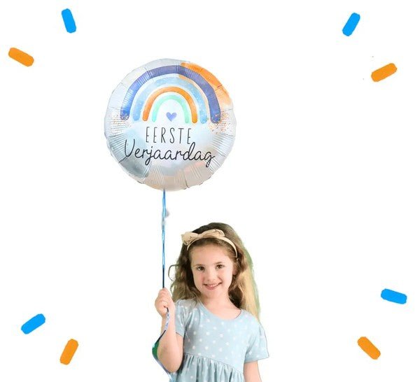 Eerste Verjaardag Helium Ballon - Gevuld Met Helium - 46 cm - Ballonnenshop.nl