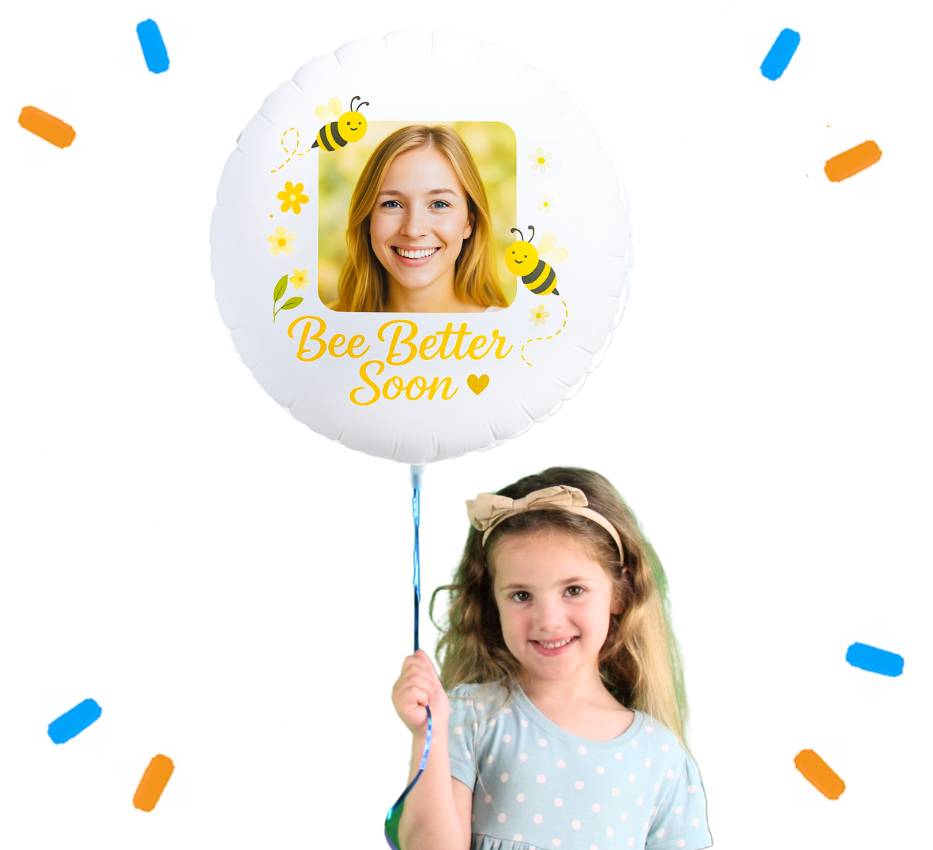 Eigen Foto Bee Better Soon Helium Ballon - 58 cm - Ballonnenshop.nl