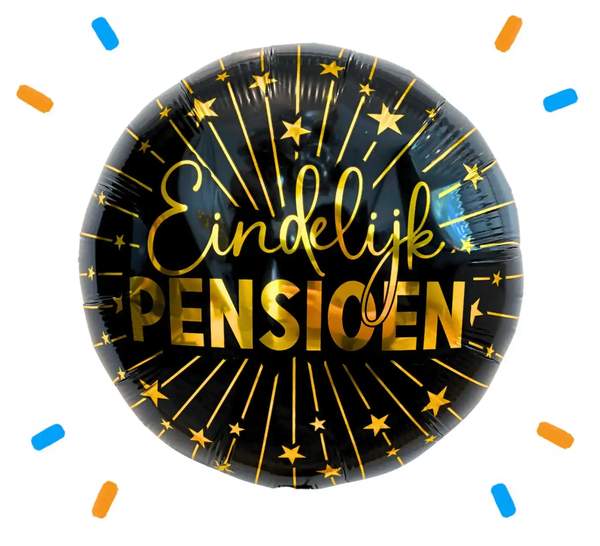 Eindelijk Pensioen Helium Ballon - Gevuld Met Helium - 46 cm - Ballonnenshop.nl