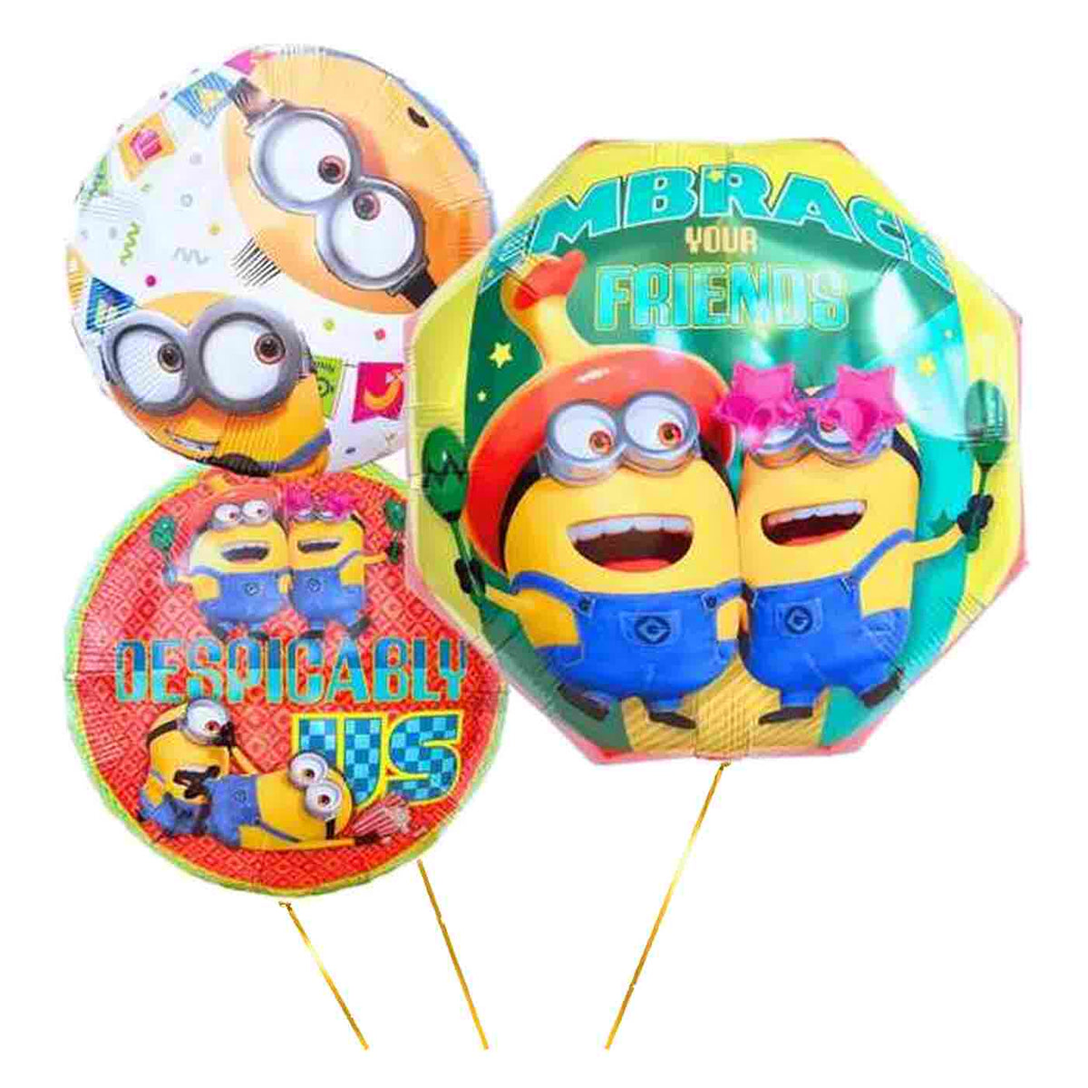 Embrace Your Friends Minion Trosje - Gevuld Met Helium - 46 cm - Ballonnenshop.nl