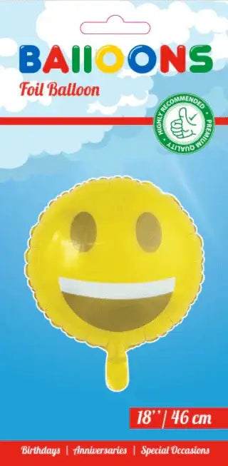 Emoji Glimlach Folie Ballon - 45 cm - Ballonnenshop.nl