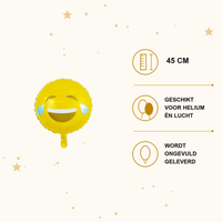 Emoji Lachen Folie Ballon - 45 cm - Ballonnenshop.nl