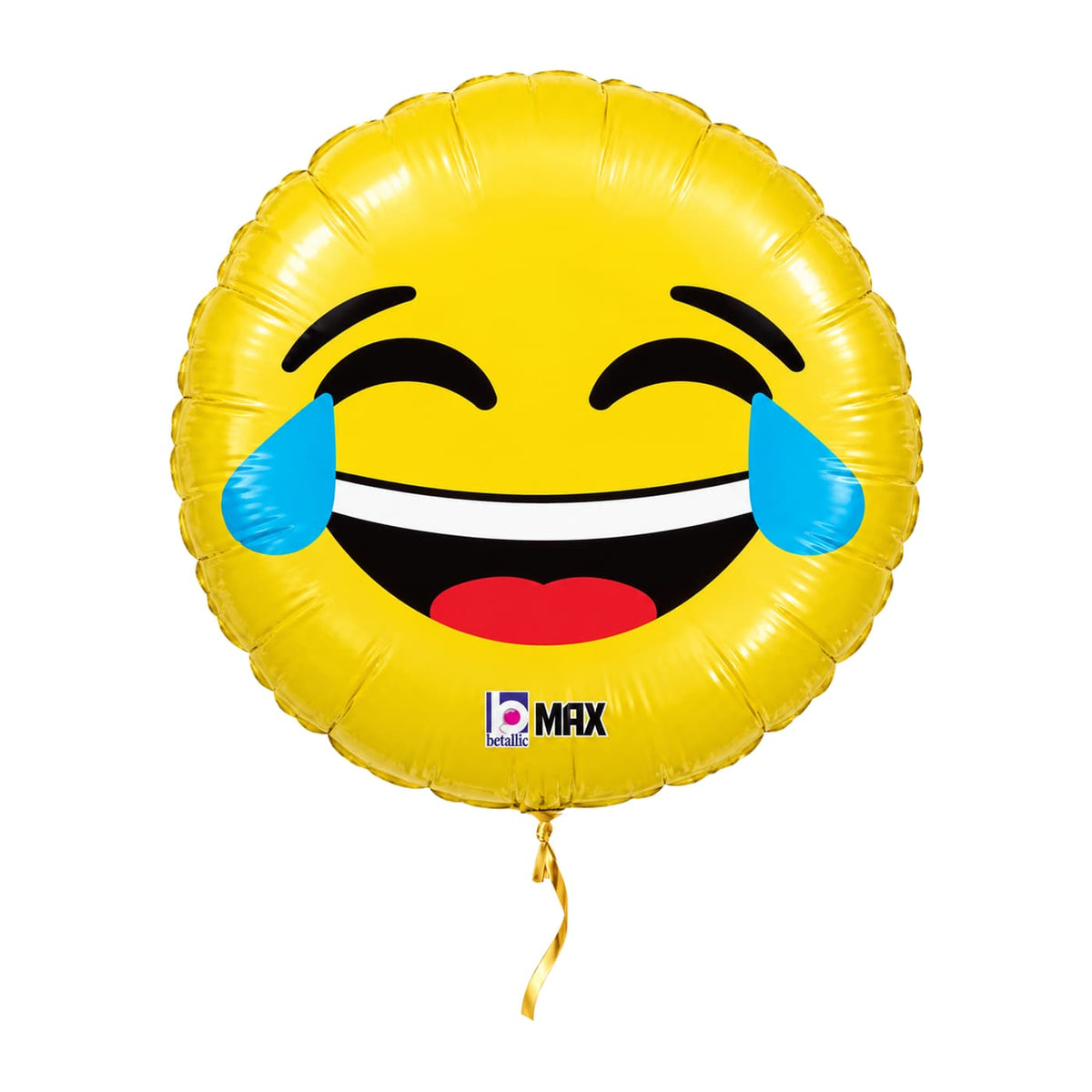 Emoji Lol Helium Ballon – met helium gevuld, met gouden lint
