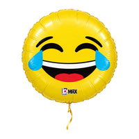 Emoji Lol Helium Ballon – met helium gevuld, met gouden lint
