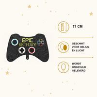 Epic Birthday Game Controller Folie Ballon - 71 cm - Ballonnenshop.nl
