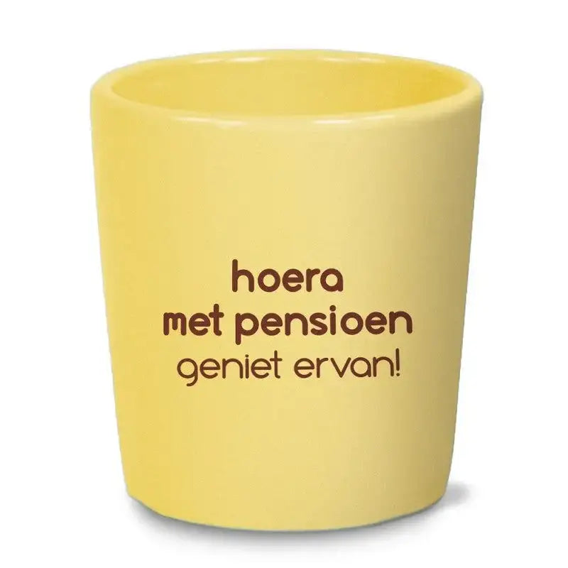 Espresso kopje - Hoera Pensioen - Ballonnenshop.nl