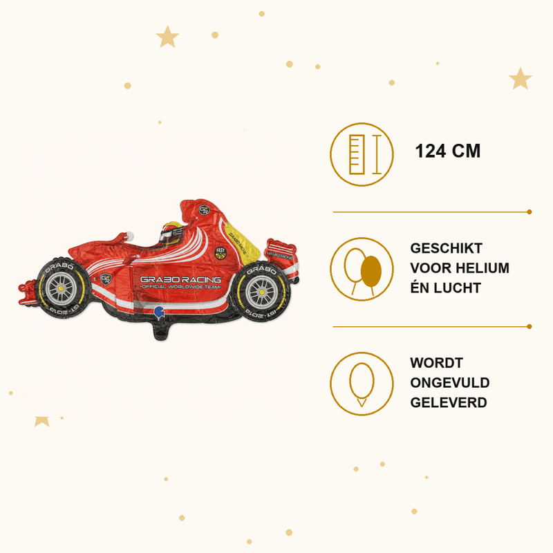 F1 Auto Folie Ballon 124 cm - Ballonnenshop.nl