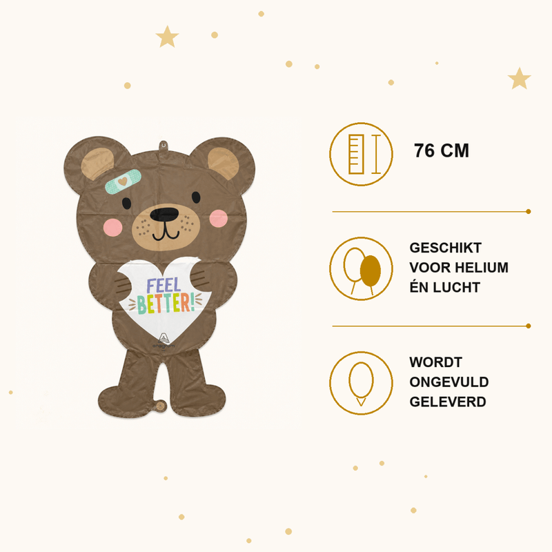 Feel Better Beer Folie Ballon - 76 cm - Ballonnenshop.nl