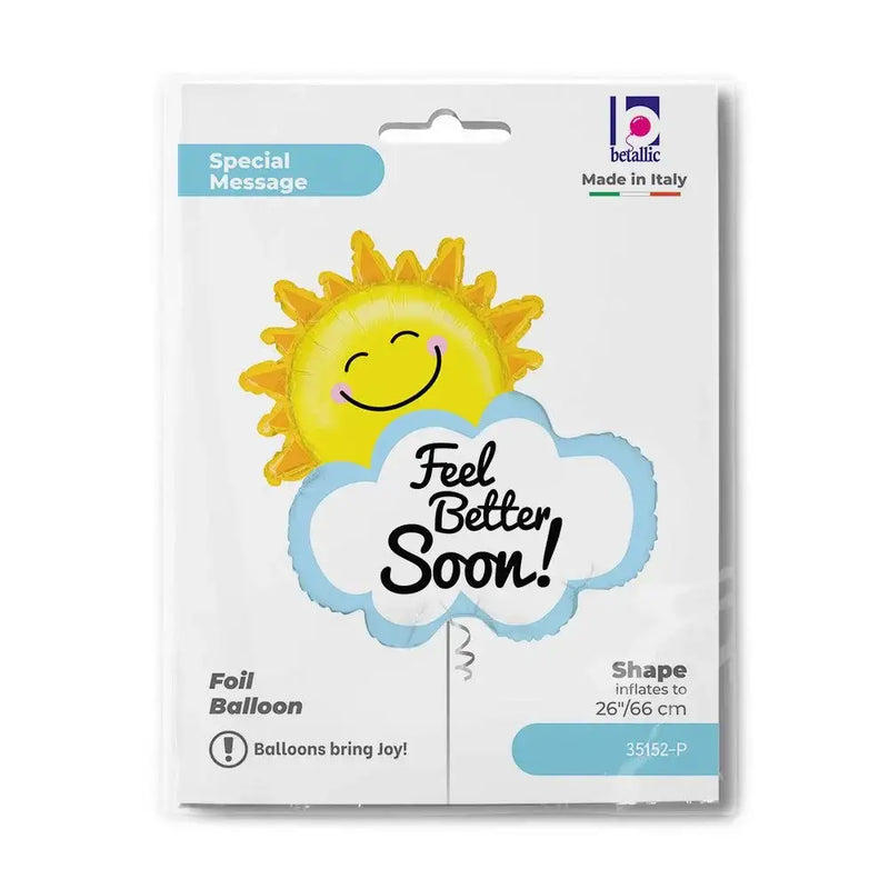 Feel Better Soon Zon Folie Ballon - 79 cm - Ballonnenshop.nl