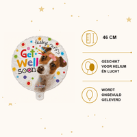 Feeling Ruff? Get Well Soon Folie Ballon - 46 cm - Ballonnenshop.nl