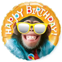 Folie Ballon Happy Birthday Aap - 45 cm - Ballonnenshop.nl