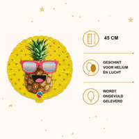 Folie Ballon Party Ananas - 45 cm - Ballonnenshop.nl