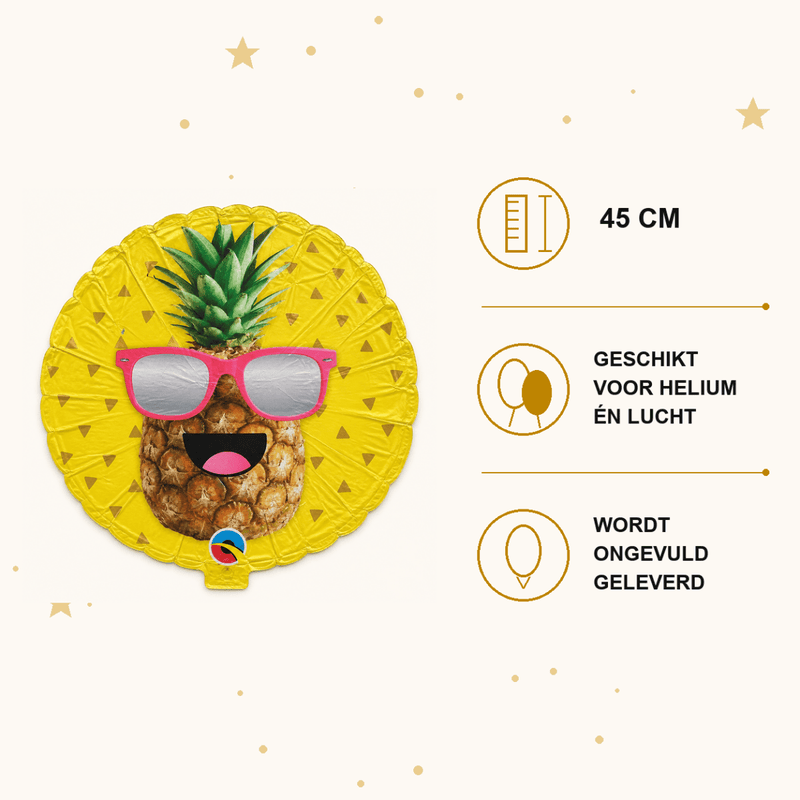 Folie Ballon Party Ananas - 45 cm - Ballonnenshop.nl