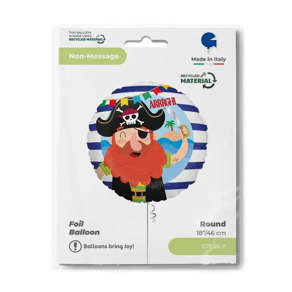 Folie Ballon Piraat - 45 cm - Ballonnenshop.nl