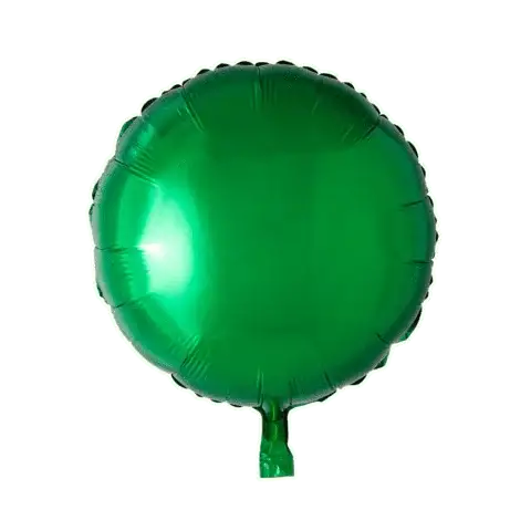 Folie Ballon Rond Groen - 46 cm - Ballonnenshop.nl
