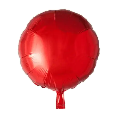 Folie Ballon Rond Rood - 46 cm - Ballonnenshop.nl