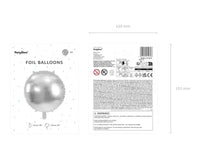 Folie Ballon Rond Zilver 45 cm - Ballonnenshop.nl