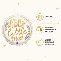 Folie Ballon Welcome Little One - Eucalyptus - 23 cm - Ballonnenshop.nl