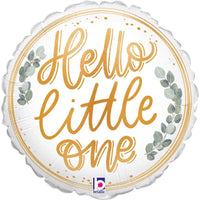 Folie Ballon Welcome Little One - Eucalyptus - 23 cm - Ballonnenshop.nl