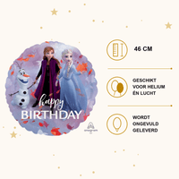 Frozen Happy Birthday Folie Ballon - 46 cm - Ballonnenshop.nl