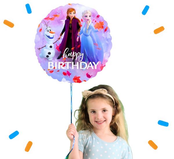 Frozen Happy Birthday Helium Ballon - Gevuld Met Helium - 46 cm - Ballonnenshop.nl