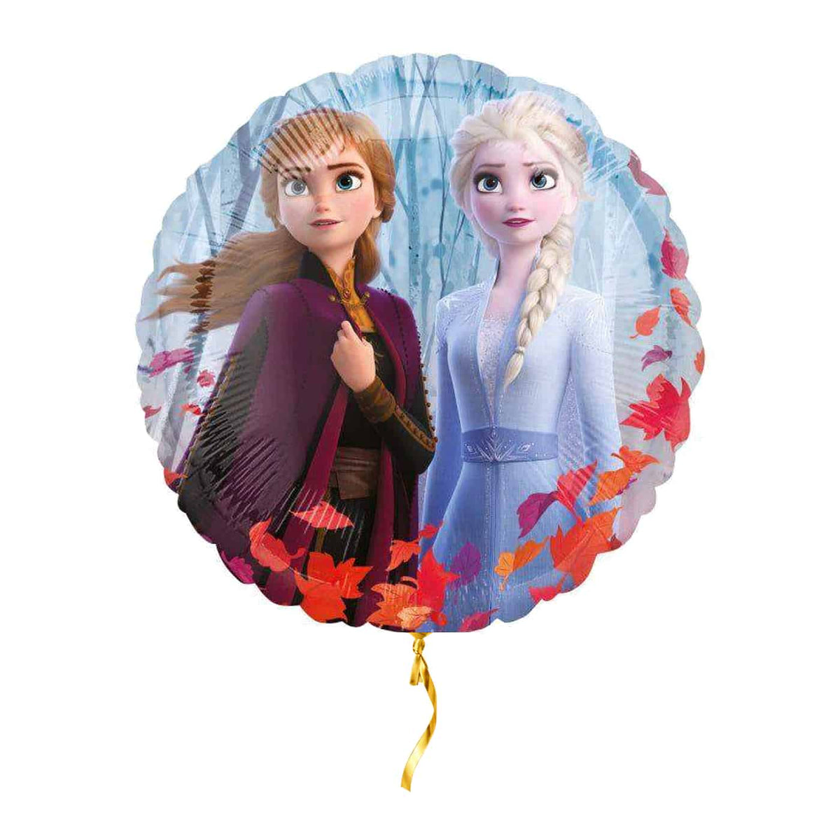 Frozen Elsa en Anna Helium Ballon – met helium gevuld, met gouden lint