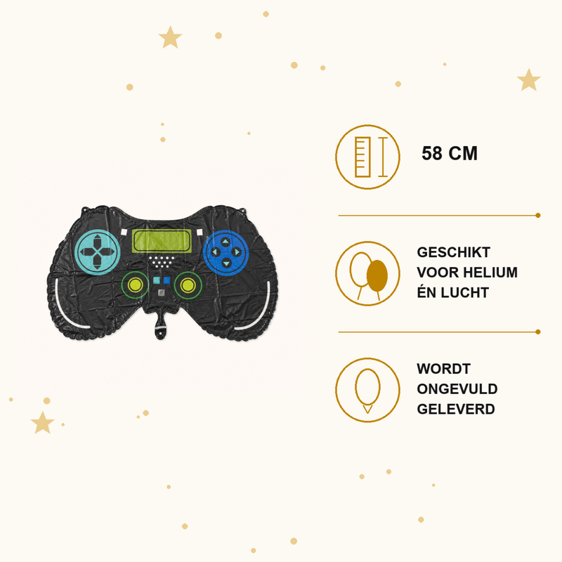 Game Controller Folie Ballon 58 cm - Ballonnenshop.nl