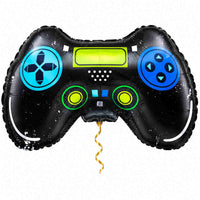 Game Controller Helium Ballon met dun metallic gouden lint op witte achtergrond – Ballonnenshop.nl