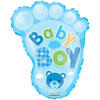 Geboorte Baby Boy Voet Folie Ballon - 51 cm - Ballonnenshop.nl