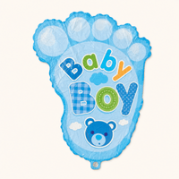 Geboorte Baby Boy Voet Folie Ballon - 51 cm - Ballonnenshop.nl