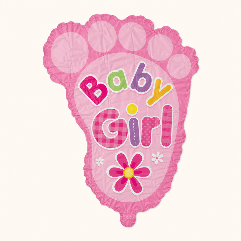 Geboorte Baby Girl Voet Folie Ballon - 51 cm - Ballonnenshop.nl
