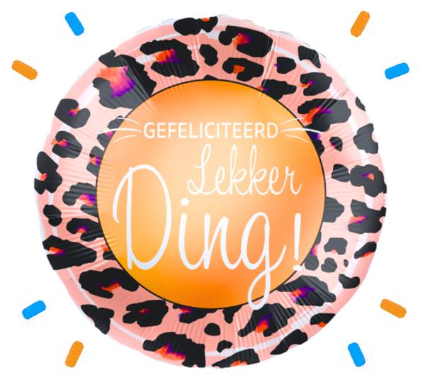 Gefeliciteerd Lekker Ding Helium Ballon - Gevuld Met Helium - 43 cm - Ballonnenshop.nl