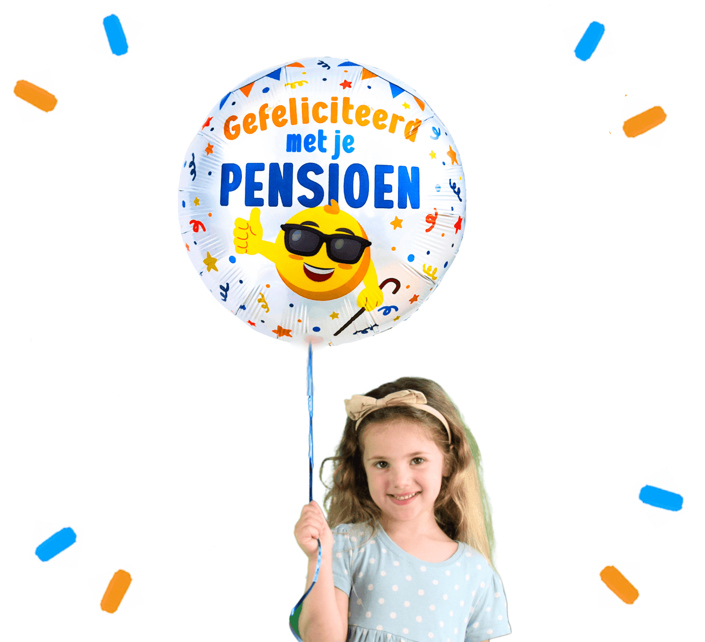 Gefeliciteerd Met Je Pensioen Helium Ballon - Gevuld Met Helium - 46 cm - Ballonnenshop.nl