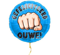 Gefeliciteerd Ouwe ballon - Gevuld Met Helium - 46 cm - Ballonnenshop.nl