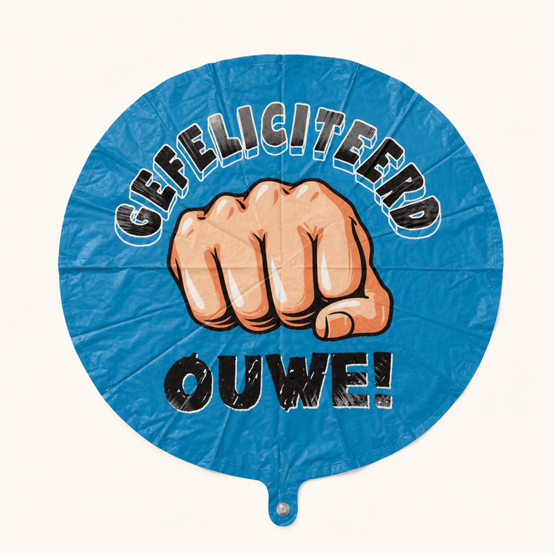Gefeliciteerd Ouwe Folie Ballon - 46 cm - Ballonnenshop.nl