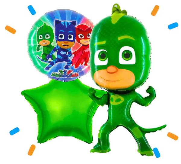 Gekko PJ Masks Trosje - Gevuld Met Helium - 96 cm - Ballonnenshop.nl